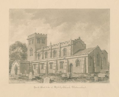 Westmorland - Appleby Kerk: sepia tekening, 1800 door John Buckler