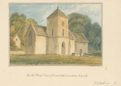Wiltshire - Berwick Saint Leonard Kerk door John Buckler
