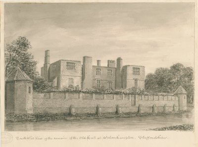 Wolverhampton - De Oude Hal: sepia tekening, 1837 door John Buckler