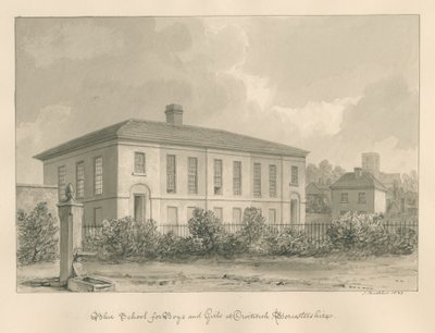 Worcestershire - Droitwich - Blauwe School door John Buckler