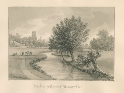 Worcestershire - Droitwich - West Uitzicht van de Stad door John Buckler