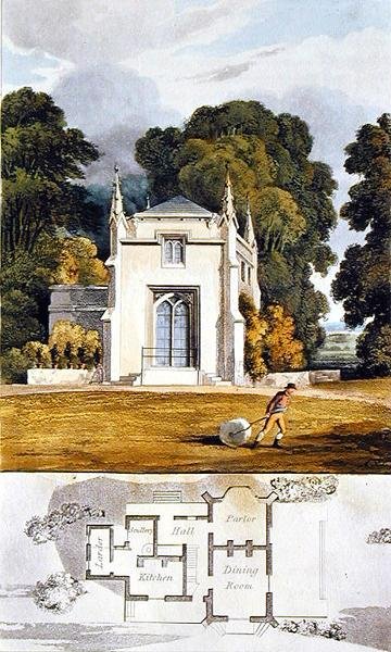 Gothische Cottage, uit Ackermann