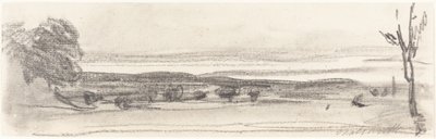 Een uitzicht over het park, Chatsworth, Derbyshire door John Burgess