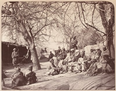 Een Straatscène in de Stad Jalalabad, 1878 door John Burke