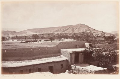 Bemaru-dorp en verdedigingswerken vanaf het inheemse basishospitaal, 1879 door John Burke