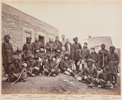 Britse en inheemse officieren, 3e Sikhs door John Burke