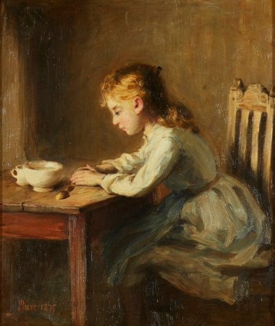 Meisje aan de Ontbijttafel door John Burr