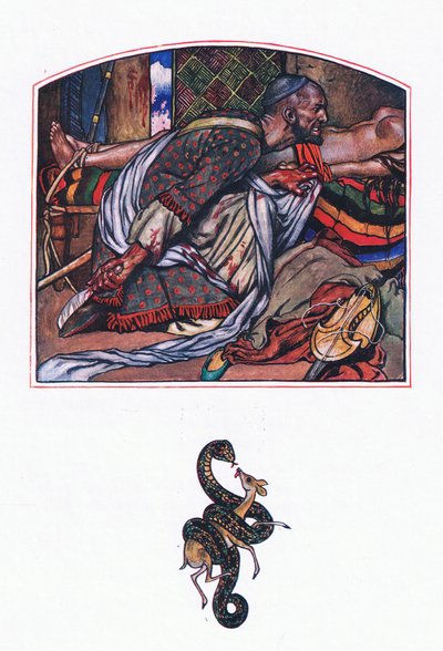 Afridi liefde, illustratie uit De Tuin van Kama (en andere liederen uit India), 1920 door John Byam Liston Shaw