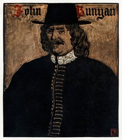 John Bunyan, auteur van De Pelgrimsreis van Deze Wereld naar Die Welke Komt, illustratie door Byam Shaw door John Byam Liston Shaw