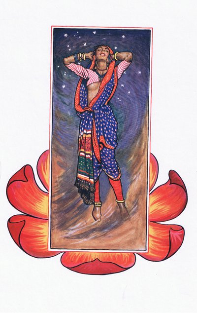 Ojira, aan haar geliefde, illustratie uit De Tuin van Kama (en andere liederen uit India), 1920 door John Byam Liston Shaw