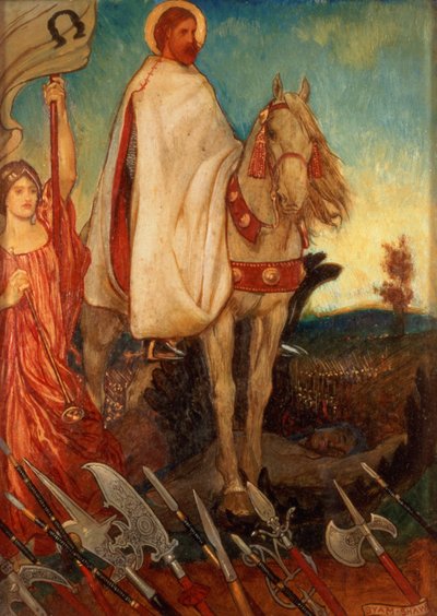 Weg naar Calvarie (paneel) door John Byam Liston Shaw