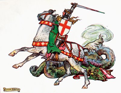 St. Joris en de draak, illustratie uit Prinses Marie-José