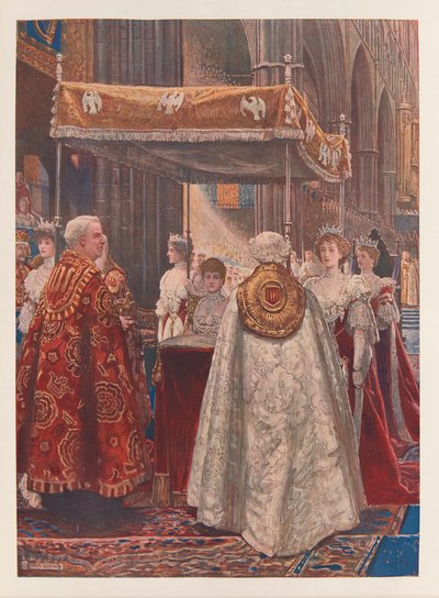 De zalving van koningin Alexandra door John Byam Liston Shaw