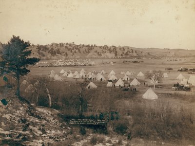 Kamp van generaal Brook nabij Pine Ridge door John C. H. Grabill