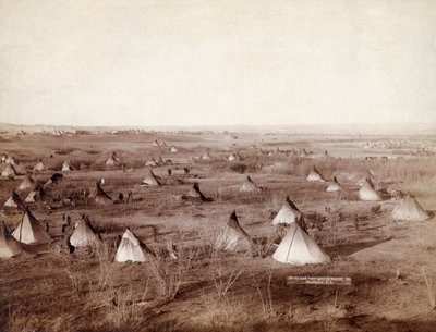 Lakota stamdorp in 1891 door John C. H. Grabill