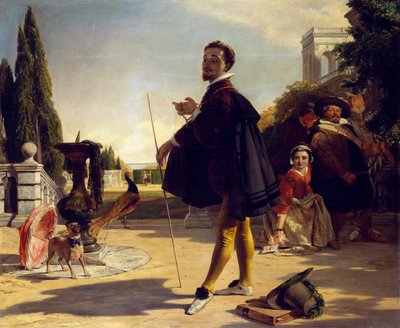 Shakespeare, Driekoningenavond, Act II, Scene V door John Callcott Horsley