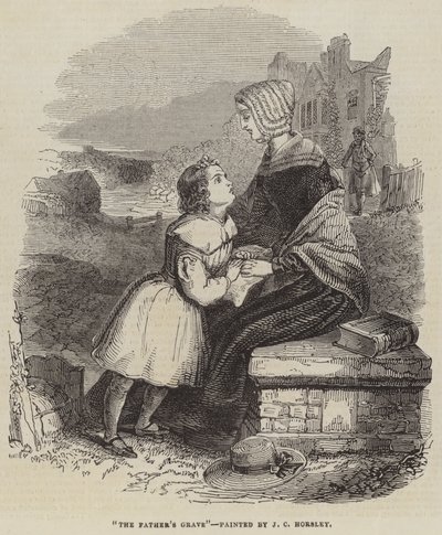 Het graf van de vader door John Callcott Horsley