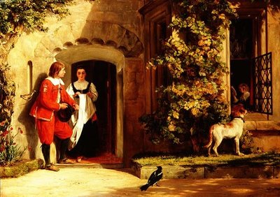 Wachten op een antwoord door John Callcott Horsley