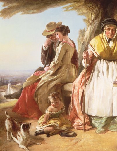Jeugd en Ouderdom (detail) door John Callcott Horsley