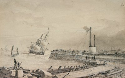 Ingang van de haven van Dover door John Carpenter