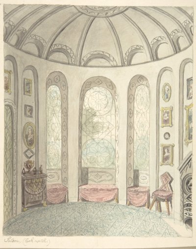 Lea Castle, Worcestershire, Salon, Noordwaarts door John Carter.