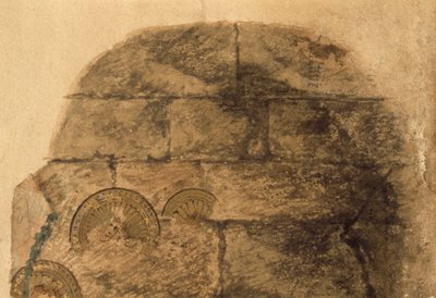 Studie van de muurschilderingen in het Kapittelhuis door John Carter