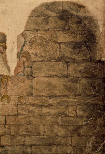 Studie van de muurschilderingen in het kapittelhuis door John Carter