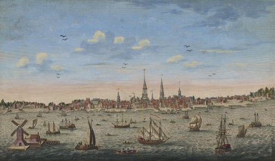 Een Oostelijk Perspectief van Philadelphia, 1778 door John Carwitham