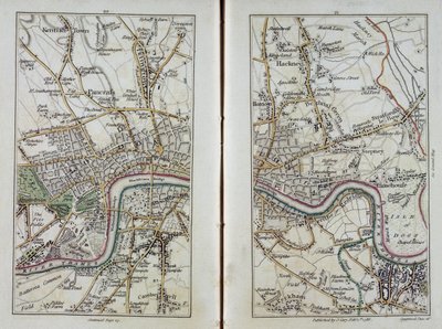 Kaart van Oost-Londen, platen 20-21, uit 