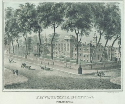 Pennsylvania Hospital, 1838 door John Caspar Wild