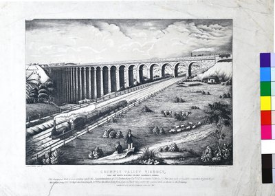Crimple Valley Viaduct, York en North Midland Railway. Harrogate Branch door John Cass Birkinshaw