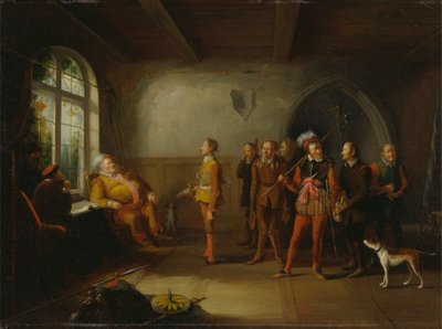 Falstaff en de rekruten, uit "Henry IV, Deel II" door John Cawse