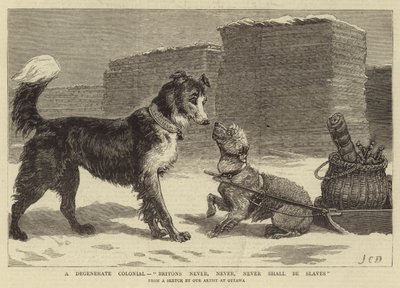 Een gedegenereerde koloniaal, Britten zullen nooit, nooit, nooit slaven zijn door John Charles Dollman