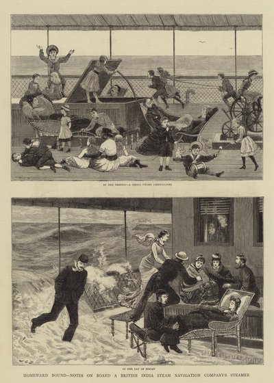 Op Weg Naar Huis, Notities aan Boord van een Stoomschip van de British India Steam Navigation Company door John Charles Dollman