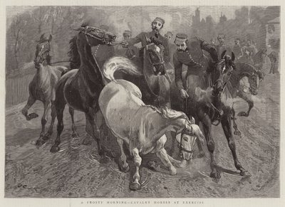 Een Koude Ochtend, Cavaleriepaarden in Oefening door John Charlton