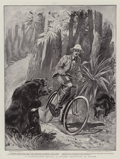 Een Haarscherpe Ontsnapping, een Fietsavontuur in Ceylon door John Charlton