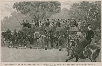 Ontmoeting van de Coaching Club bij het Magazine, Hyde Park, Londen door John Charlton