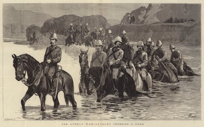 De Afghaanse Oorlog, Cavalerie die een Voorde oversteekt door John Charlton