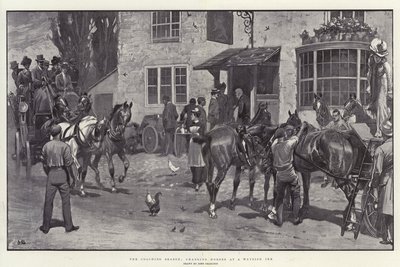 Het Koetseizoen, Paarden Wisselen bij een Herberg langs de Weg door John Charlton