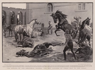 De Helden van de Omdurman Charge, de 21e Lancers op Weg naar het Front door John Charlton
