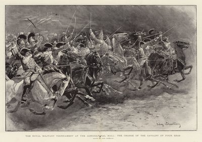 Het Koninklijk Militaire Toernooi in de Landbouwhal, de Aanval van de Cavalerie van Vier Tijdperken door John Charlton