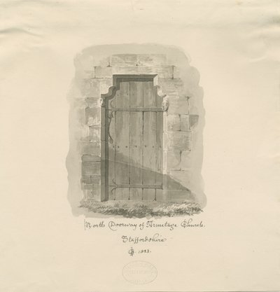 Armitage Kerk - Noordelijke Deur door John Chessell Buckler