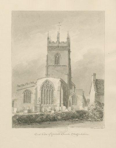 Gnosall Kerk door John Chessell Buckler