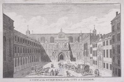Guildhall, Londen, 1820 door John Chessell Buckler