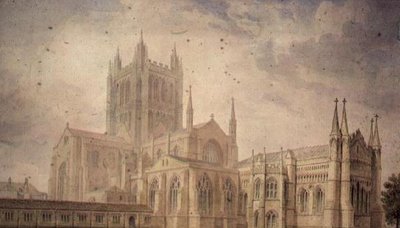 Hereford Cathedral door John Chessell Buckler