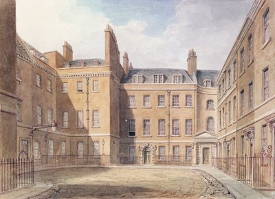 Uitzicht op Downing Street, Westminster door John Chessell Buckler