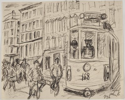 Lijn 16 (tram) rijdt om de hoek door John Christensen
