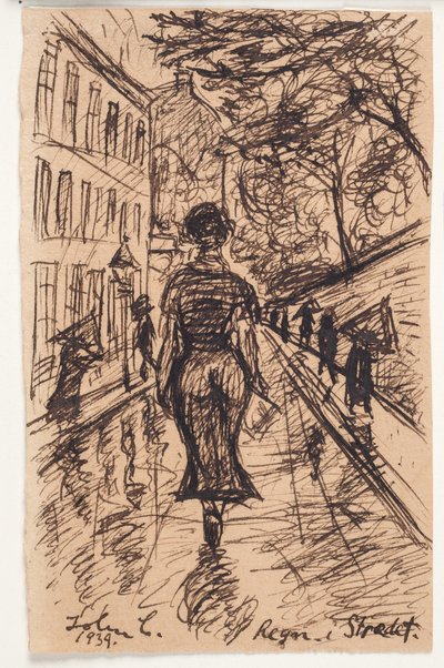 Regen in de straat door John Christensen