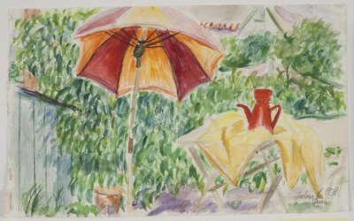 Zonparasol in de tuin door John Christensen