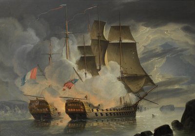 De woedende actie tussen H.M.S. Mars en de Franse 